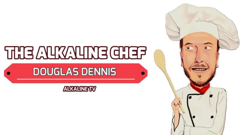 Douglas Dennis The Alkaline Chef; Alkaline TV logo; Northeast Ohio, Warren, Youngstown, Howland, Boardman, Greater Cleveland, Akron, Canton OH, USA douglas dennis the alkaline chef health coach lose weight vegan diet alkaline vegan cookbook dr sebi recipes plant based holistic healthy food private chef